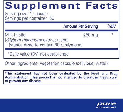 Pure Encapsulations Silymarin, 60 Capsules