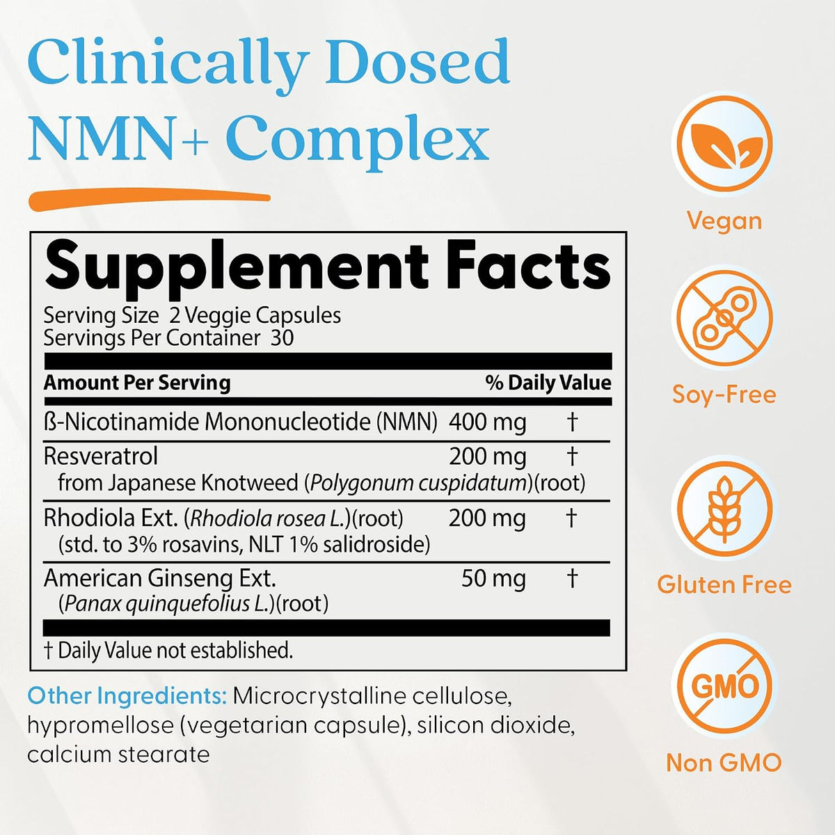 Doctor's Best NMN+ Complex Supplement Capsules, 60 Veg Caps