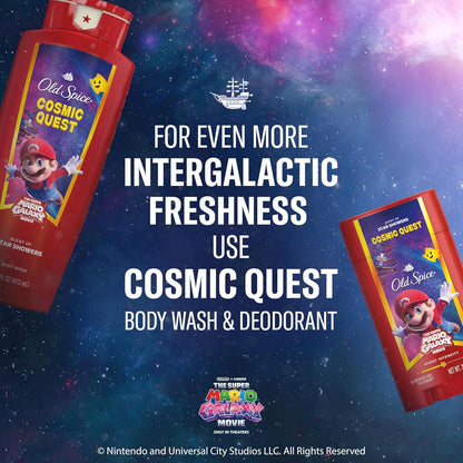 Old Spice Hand and Body Lotion for All Skin Types, x The Super Mario Galaxy Movie, 24/7 Lightweight Moisturization, Smell Super with Cosmic Quest, Scent of Star Showers, 16oz
