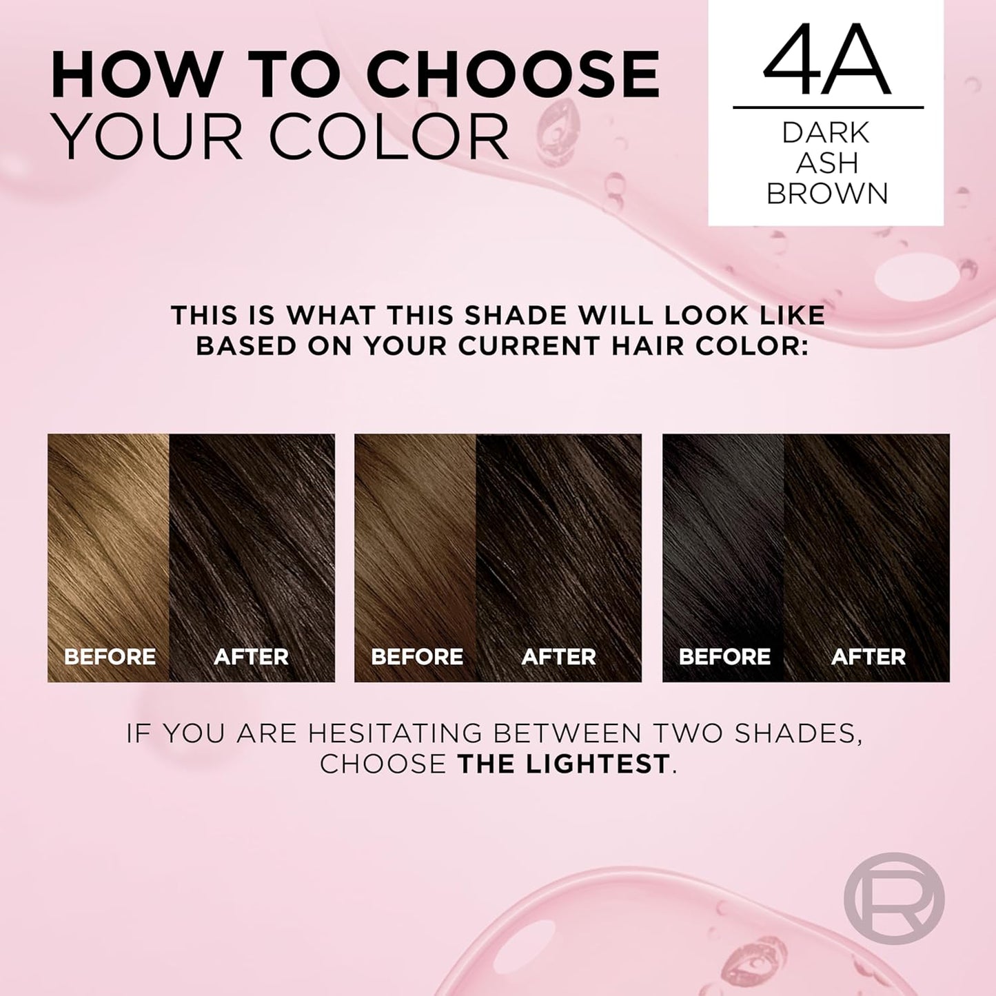 L'Oreal Paris Excellence Crème Permanent Hair Dye, Triple Care Hair Color with Hyaluronic Acid for 100% Gray Coverage, 4A Dark Ash Brown, 1 Kit (Packaging May Vary)