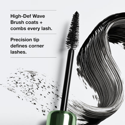 Clinique High Impact High-Fi Full Volume Mascara | Volume, Length, Non-Clumping, Smudge-Proof + Safe For Sensitive Eyes, Black/Brown