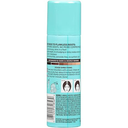 L'Oreal Paris Magic Root Cover Up Temporary Gray Concealer Spray, Dark Brown 2 oz (Pack of 6)