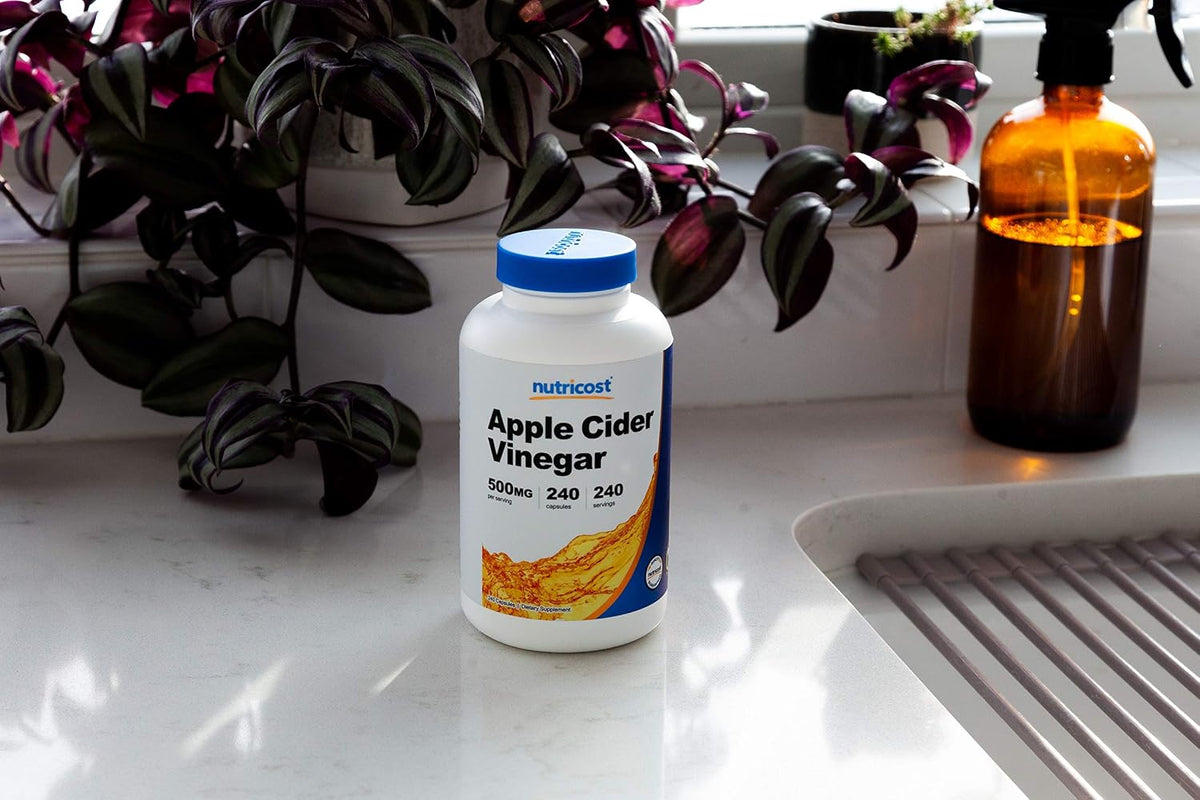 Nutricost Apple Cider Vinegar Capsules 500mg, 240 Vegetarian Capsules