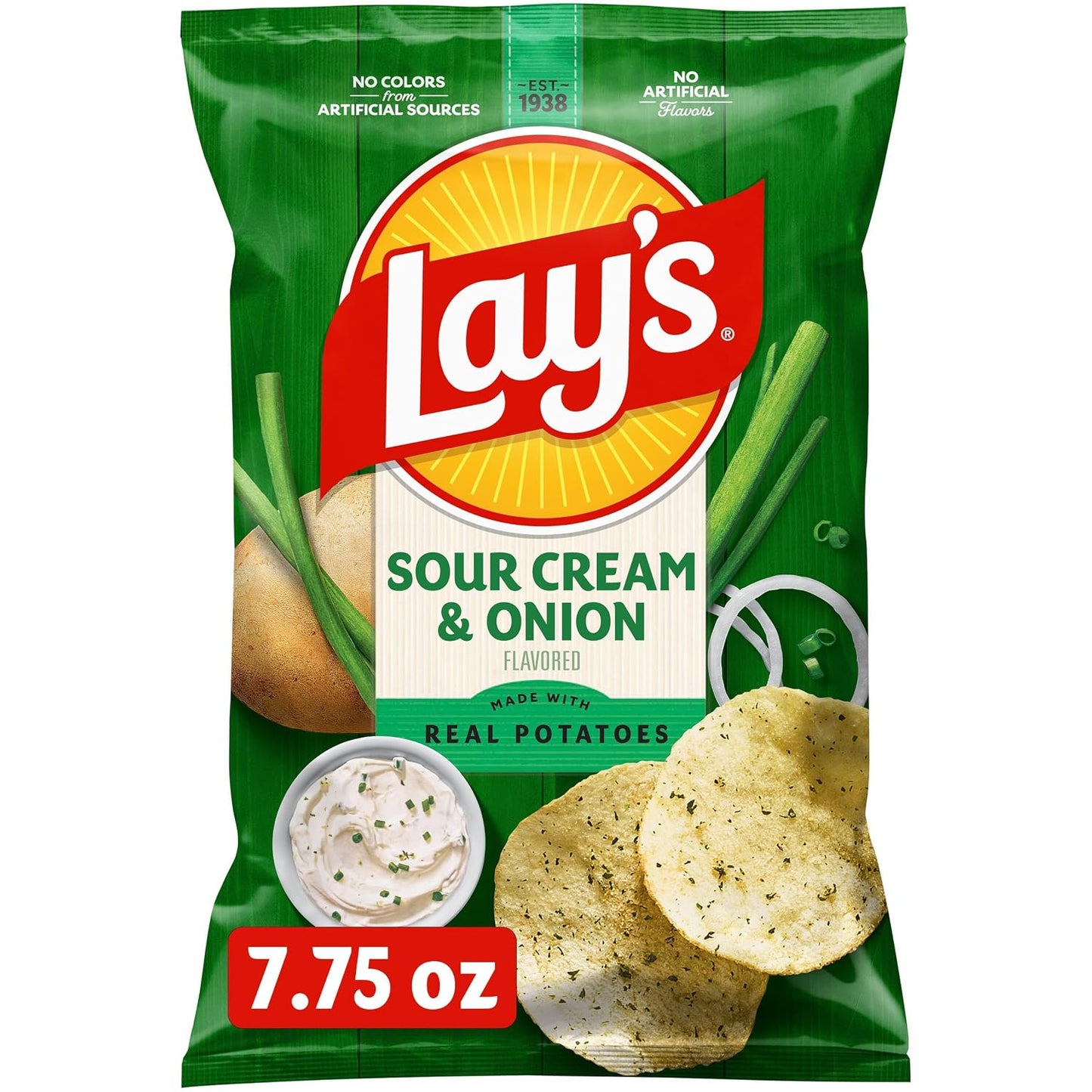 Lay's Sour Cream & Onion Flavor, 7.75 Oz
