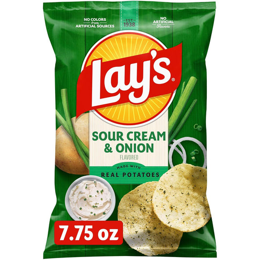 Lay's Sour Cream & Onion Flavor, 7.75 Oz