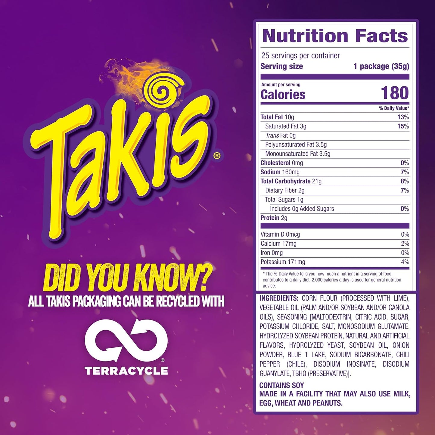Takis Blue Heat Mini 25 pc / 1.23 oz Bite Size Multipack, Hot Chili Pepper Flavored Extreme Spicy Rolled Tortilla Chips (Pack of 2)