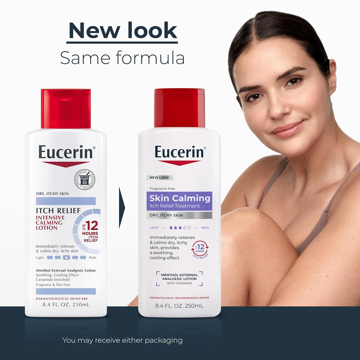 Eucerin Skin Calming Itch Relief Body Lotion, 8.4 FL OZ