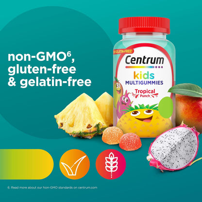 Centrum Kids Multivitamin Gummies, Tropical Punch Flavor, 150 Tablets
