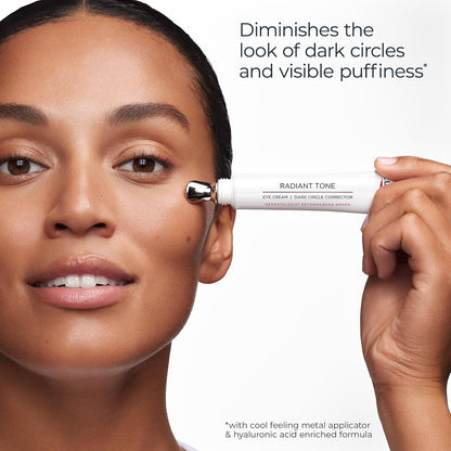 Eucerin Radiant Tone Eye Cream Dark Circle Corrector, Eye Brightening Cream with Thiamidol and Hyaluronic Acid, Helps Reduce the Look of Eye Puffiness, 0.5 Oz Tube