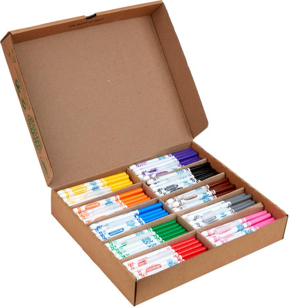 Crayola Ultra Clean Washable Markers Classpack (200ct), Teacher Classroom Must Haves, Bulk Markers for Preschool, Kindergarten & Elementary, Ages 3, 4, 5