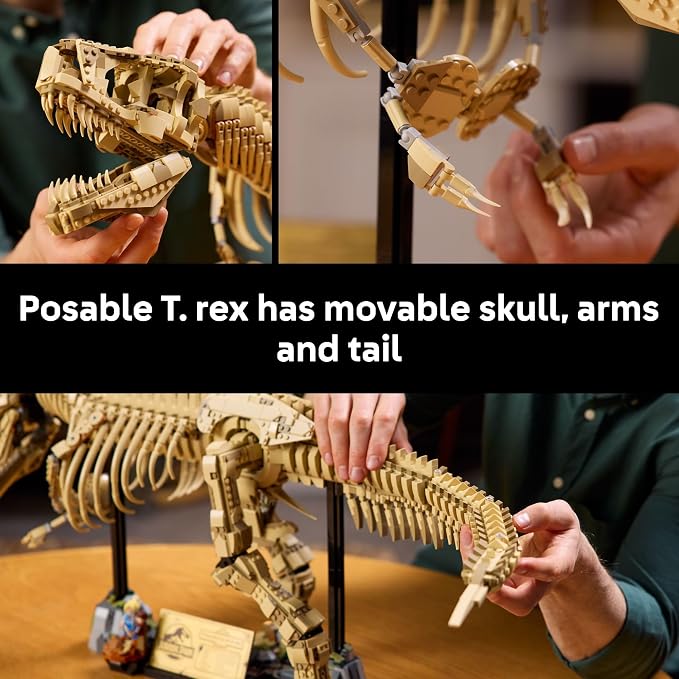 LEGO Jurassic World Dinosaur Fossils: Tyrannosaurus Rex - Building Set for Adults, Ages 18+ - Dinosaur Gift for Movie Lovers - Collectible Home Decor for Bedroom, Office, or Any Room - 76968