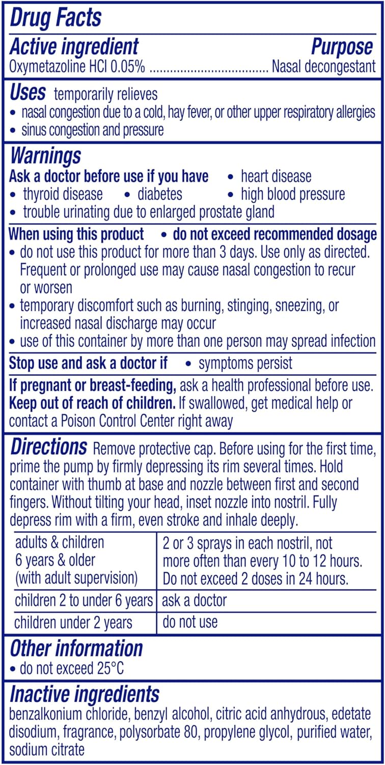 Vicks Sinex SEVERE Nasal Spray with VapoCOOL, Soothing Vicks Vapors, Decongestant Medicine, Relief from Stuffy Nose due to Cold or Allergy, & Nasal Congestion, Sinus Pressure Relief, 265 Sprays