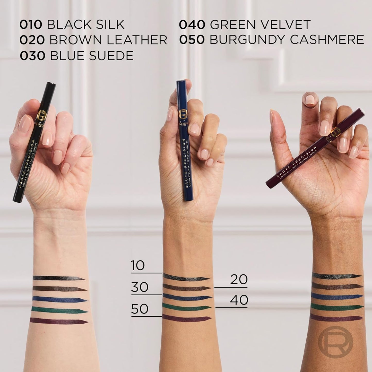 L'Oreal Paris Haute Precision Waterproof Liquid Eyeliner, Smudge-Proof Eye Liner with Micro-Tip, for up to 28HR Eye Makeup Wear, 020 Brown Leather