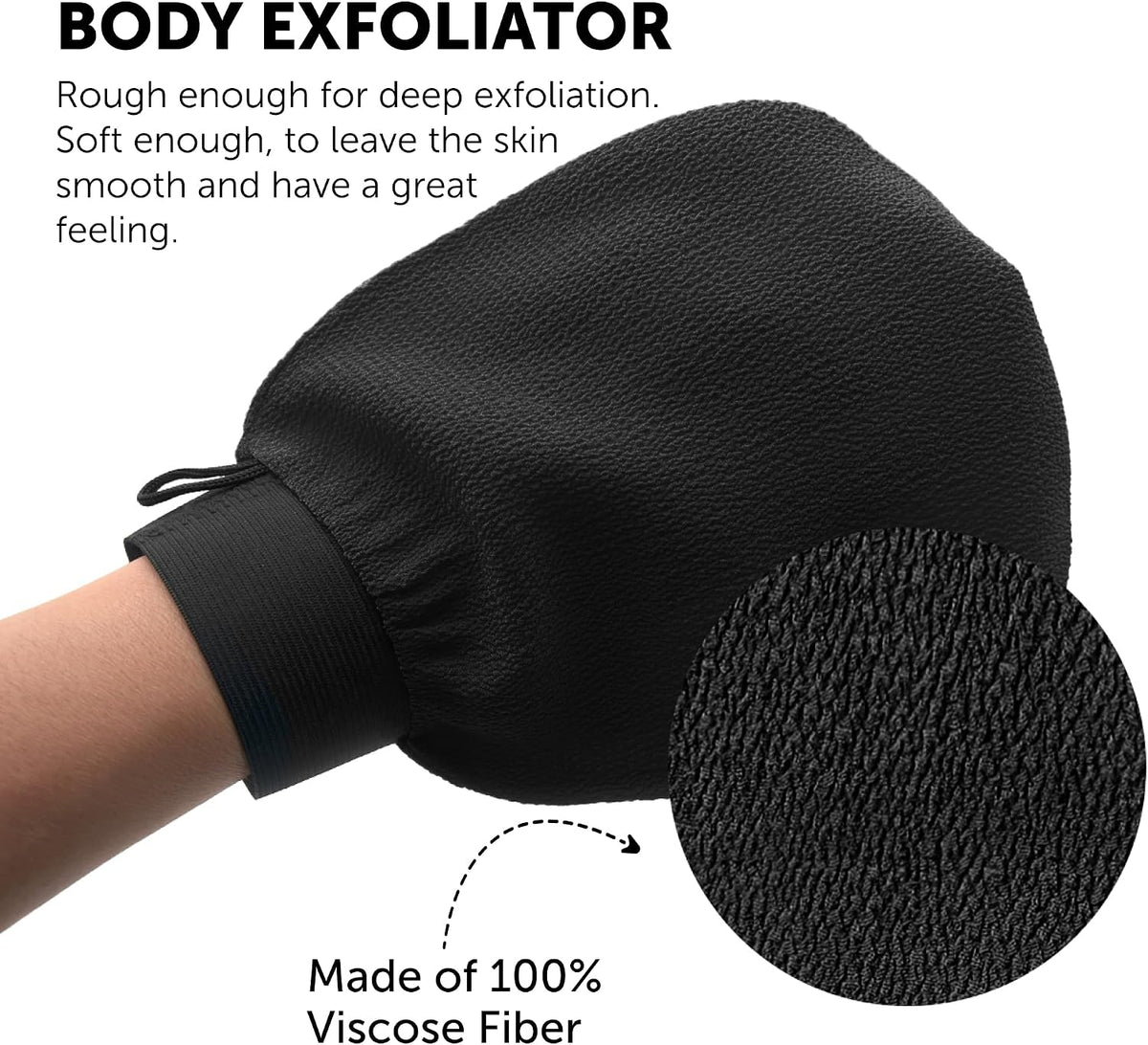 VALITIC Exfoliating Glove Body Scrubber Mitt for Shower, 1 Black