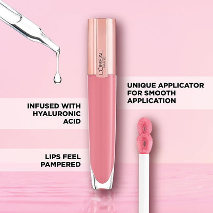 L'Oreal Paris Glow Paradise Hydrating Tinted Lip Balm-in-Gloss with Pomegranate Extract & Hyaluronic Acid, Ultra-Gentle, Non-Sticky Formula, Mademoiselle Mauve, 0.23 fl oz