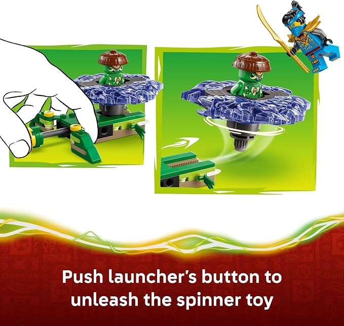 LEGO NINJAGO NYA vs. Mutation Monster Spinner Building Toy for Boys & Girls - Ninja Toy Figures & Playset for Kids, Ages 6+ - Includes 2 Minifigures for Pretend Play - Gift Idea for Birthdays - 71849