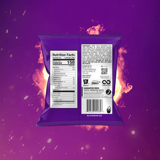 Takis Blue Heat Rolled Tortilla Chips Multipack, 40 Count | Extremely Spicy Hot Chili Pepper Flavor, 1oz Individual Bags for Snacking and Lunchboxes