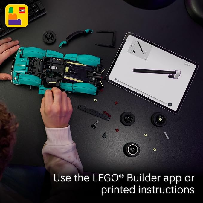 LEGO Technic Aston Martin Valkyrie Toy Car - Kids Model Kit Toy for Boys and Girls, Ages 9+ - Vehicle Building Set for Pretend Play & STEM Learning - Sports Car Gift Idea for Birthdays - 42208