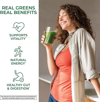 Country Farms Super Greens Power Pack, 50 Organic Super Foods, Greens Powder with Probiotics for Gut Health & Bloating Relief, Supports Energy, Unflavored & Berry, 40 Serving
