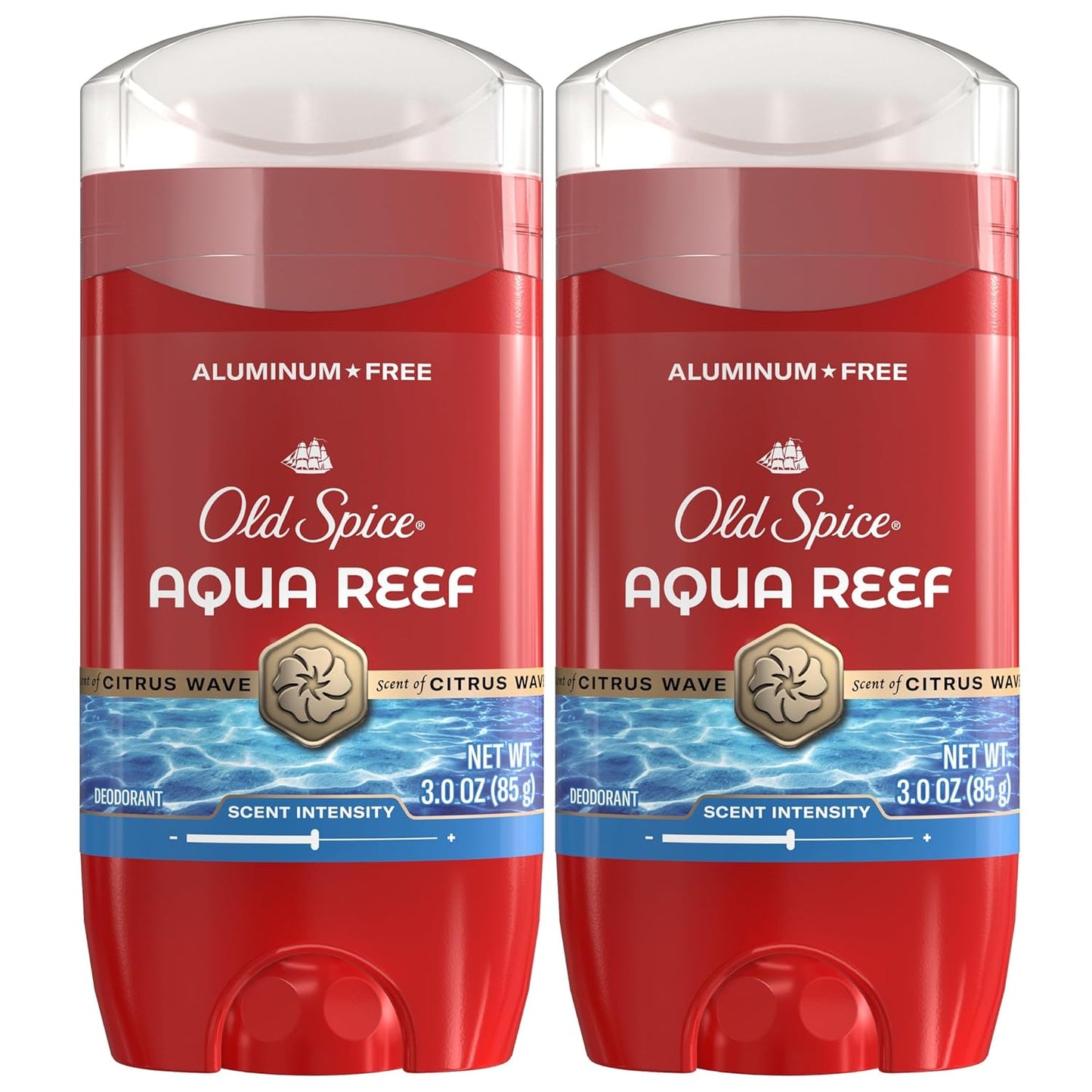 Old Spice Aluminum Free Deodorant for Men, 24/7 Odor Protection, 24/7 Freshness & Lasting Scent, Aqua Reef with Cypress Scent, 3.0 oz (Pack of 2)