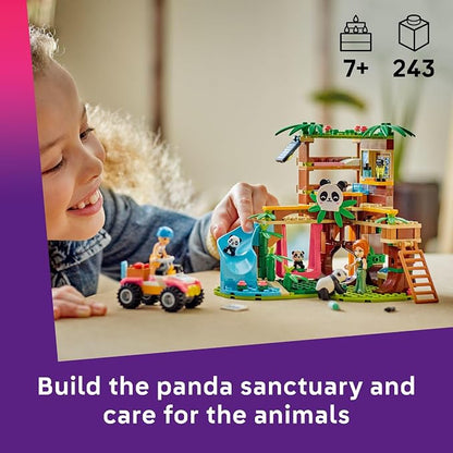 LEGO Friends Panda Sanctuary Animal Care Building Toy - Playset for Girls & Boys, Ages 7+ - Gift Idea for Birthdays - W/ 2 Minifigures & Panda Toys - 42648