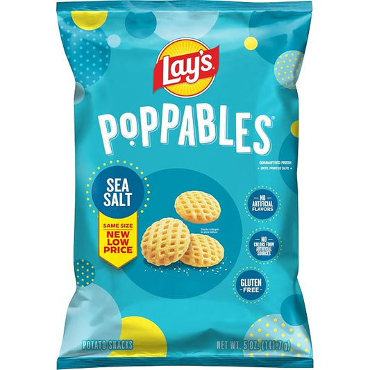 Lay's Poppables Potato Snacks Sea Salted, 5 Oz