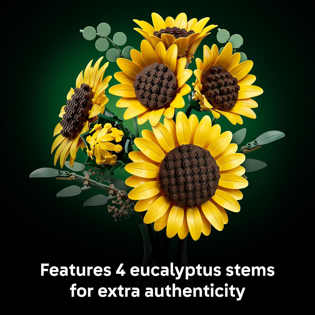 LEGO Botanicals Sunflower Bouquet Building Set for Adults, Ages 18+ - Gift for Birthdays - Artificial Flowers for Home Office, Bedroom or Desk Decor - 11502