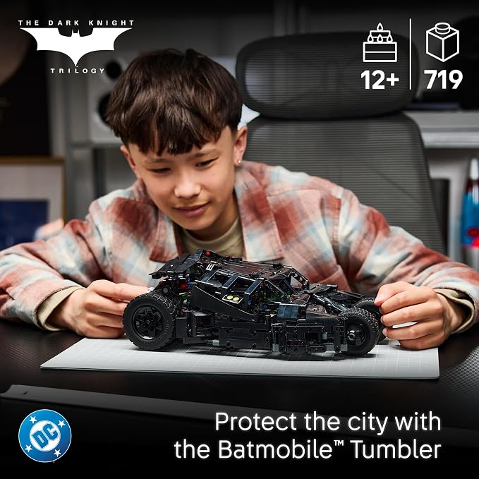 LEGO Technic Batmobile Tumbler 42239 | Building Toys for Boys & Girls, Ages 12+, The Dark Knight Batmobile Set, Display as Bedroom Decor, 719 pieces, Gift Idea