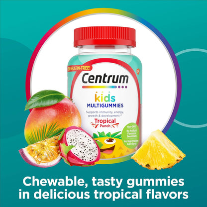 Centrum Kids Multivitamin Gummies, Tropical Punch Flavor, 150 Tablets