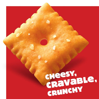 Cheez-It Cheese Crackers, Baked Snack Crackers, Lunch Snacks, Family Size, Reduced Fat Original, 19oz Box (1 Box)