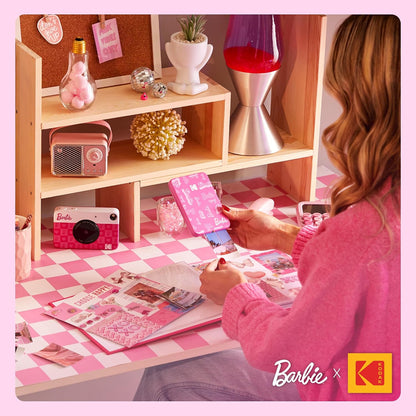 Kodak x Barbie Instant Smartphone Portable Photo Printer, Full Color, Wireless, Zink 2x3” (5.1x7.5 cm) Sticky-Back Photos, Print from iOS & Android Devices with Fun Editing App, Signature Style