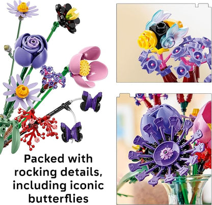 LEGO Botanicals Olivia Rodrigo's Flower Bouquet 11507 | Building Toys for Girls & Boys, Ages 9+, Bedroom Decor for Fans, Artificial Flowers, 400 pieces, Gift for Birthdays