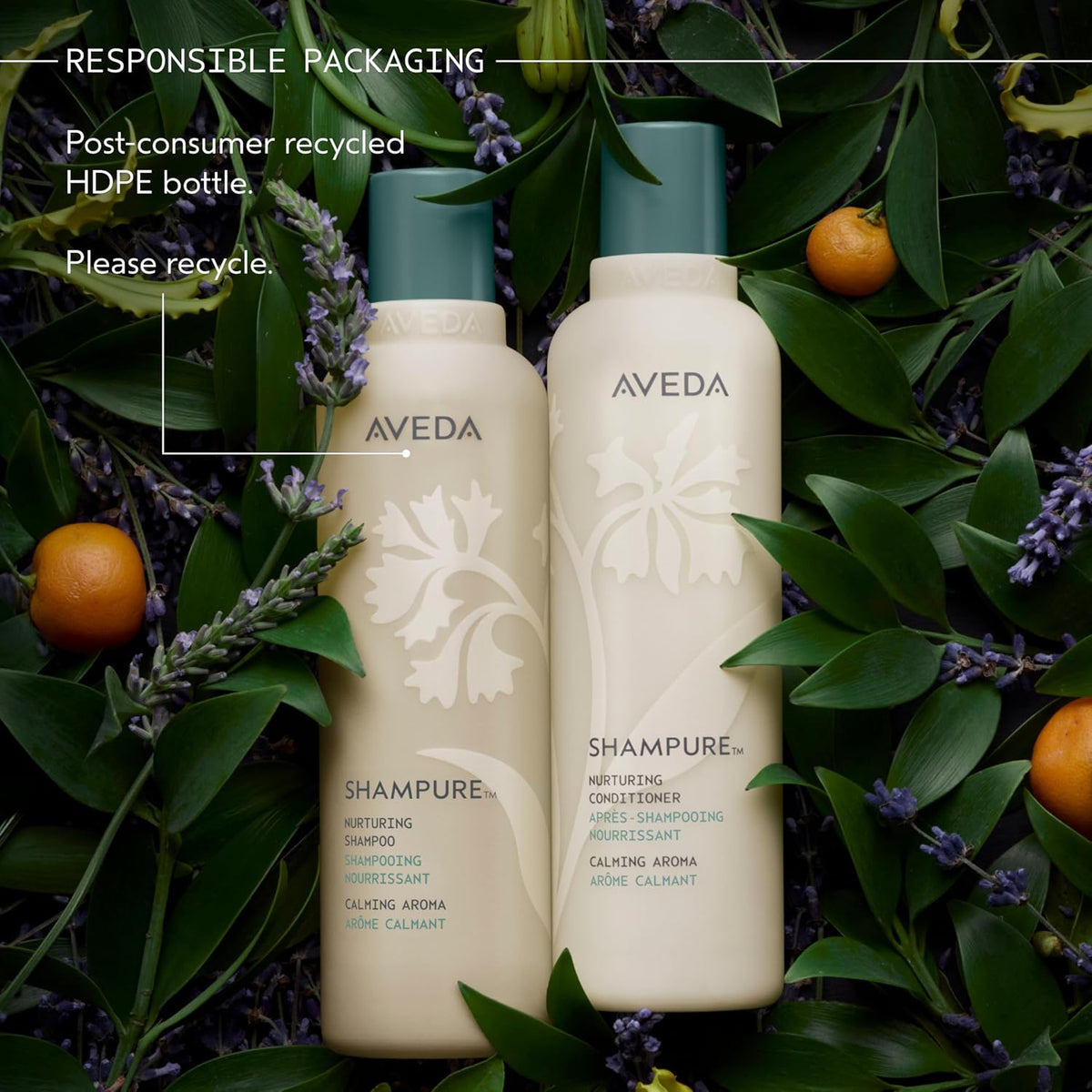 AVEDA Shampure Nurturing Shampoo for Fine to Medium Hair | Gently Cleanses and Nourishes Hair | With Abyssinian Oil | Calming Aroma of Lavender & Ylang Ylang | 96% Naturally Derived*