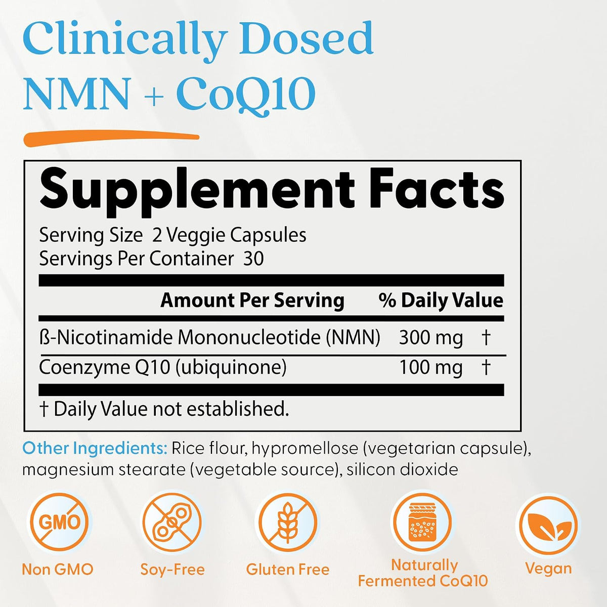 Doctor's Best NMN + CoQ10 Supplement, for Women & Men, Vegan, 60 Veg Caps