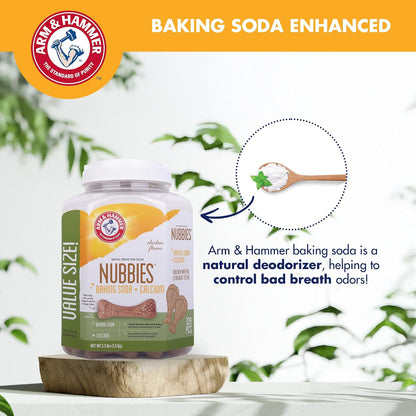 Arm & Hammer, Dog Dental Chews, Nubbies, Chicken Flavor, 139 Ct, 6-Pack