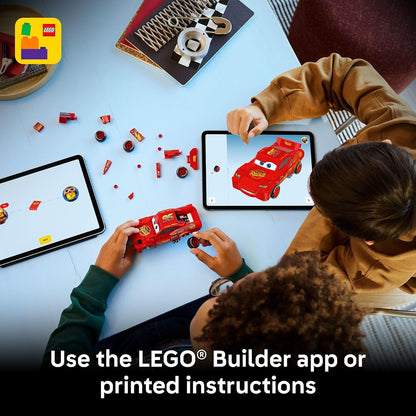 LEGO Speed Champions Lightning McQueen Toy - Disney Pixar Cars Building Blocks for Kids, Boys & Girls, Ages 9+ - Pretend Play Race Car & Bedroom Shelf Display - 77255