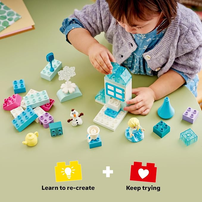 LEGO DUPLO Disney Frozen Creative Box with Elsa and Olaf 10462 | Building Toys for Toddlers, Ages 2+, Sturdy Build for Pretend Play, Develops Fine Motor Skills, 37 pieces, Gift for Birthdays