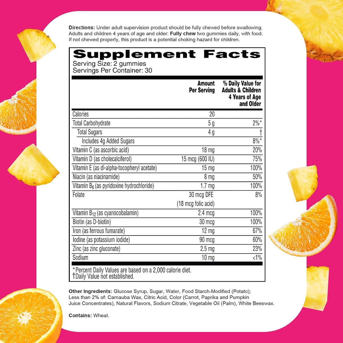 One A Day Kids Multivitamin with Iron Gummy, Vitamin D, Vitamin C, E, Zinc for Immune Support, Gummy Vitamins, Kids Multivitamin Gummies with Iron, Orange & Pineapple Flavor, 60 Ct(Packaging May Vary)