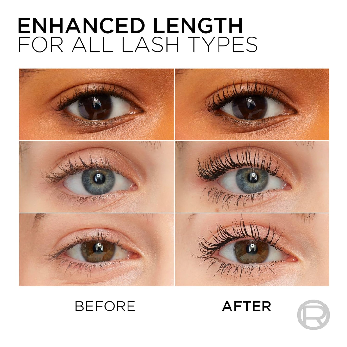 L’Oreal Paris Makeup Original Telescopic Mascara, Separating Mascara Volume and Length Formula, Washable, Black, 0.27 Fl Oz., 2 Count