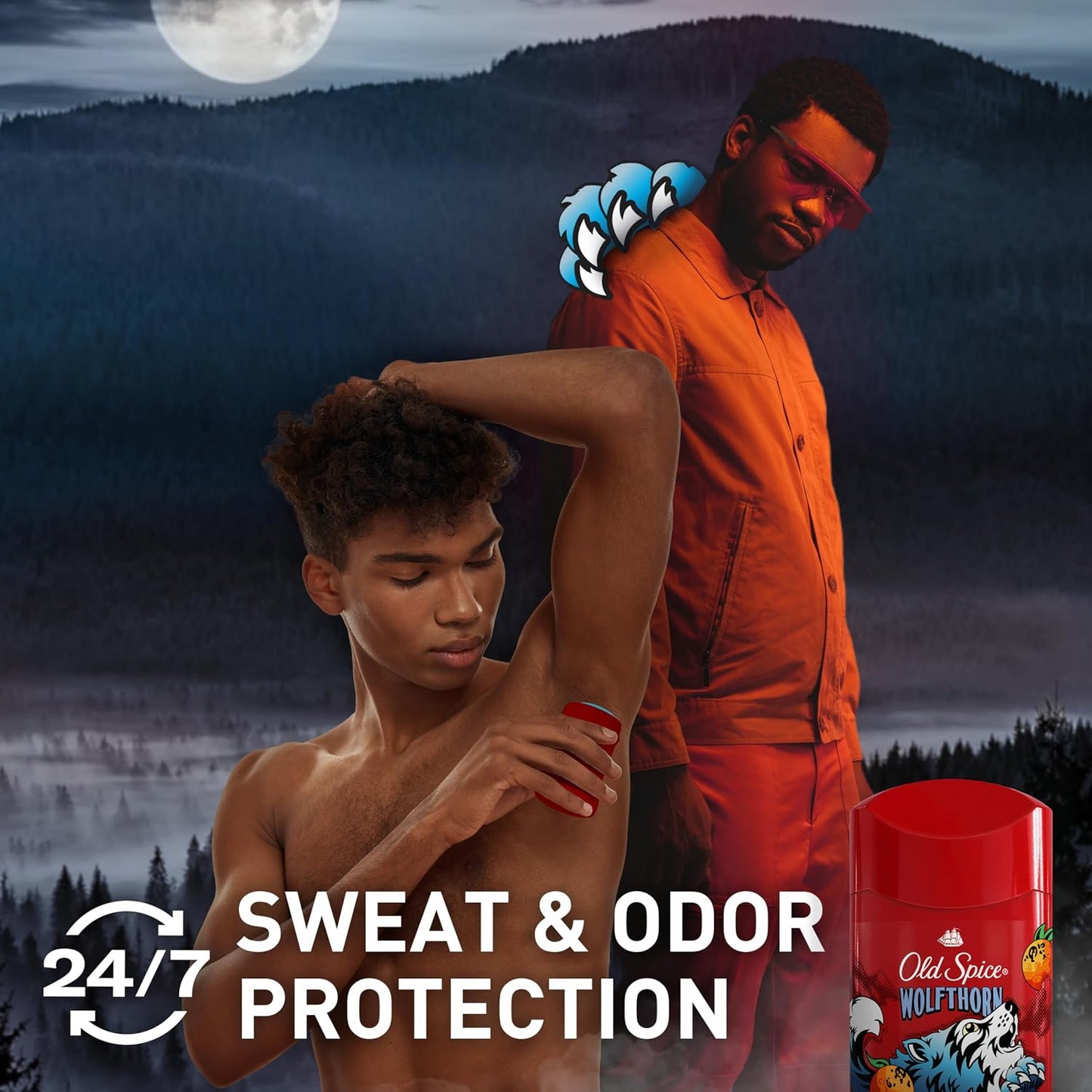 Old Spice Aluminum Free Deodorant for Men, 24/7 Odor Protection, 24/7 Freshness & Lasting Scent, Goes on Clear, Wolfthorn with Sweet Citrus Scent, 2.6 oz