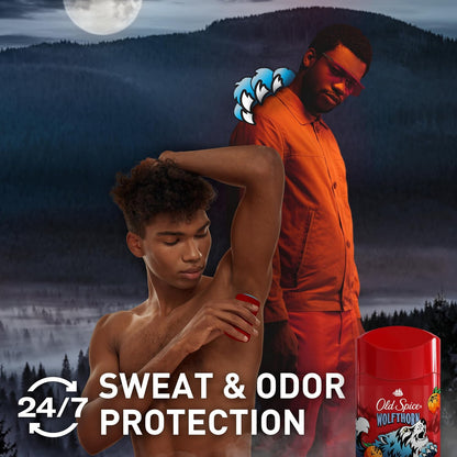 Old Spice Aluminum Free Deodorant for Men, 24/7 Odor Protection, 24/7 Freshness & Lasting Scent, Goes on Clear, Wolfthorn with Sweet Citrus Scent, 2.6 oz