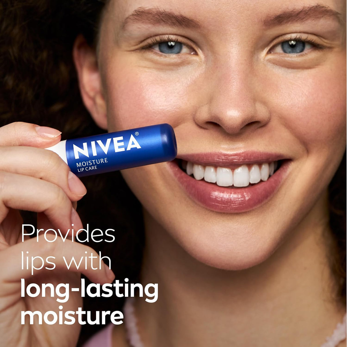 NIVEA Moisture Lip Care, Hydrating Lip Balms with Shea Butter, 4 x 0.17 OZ