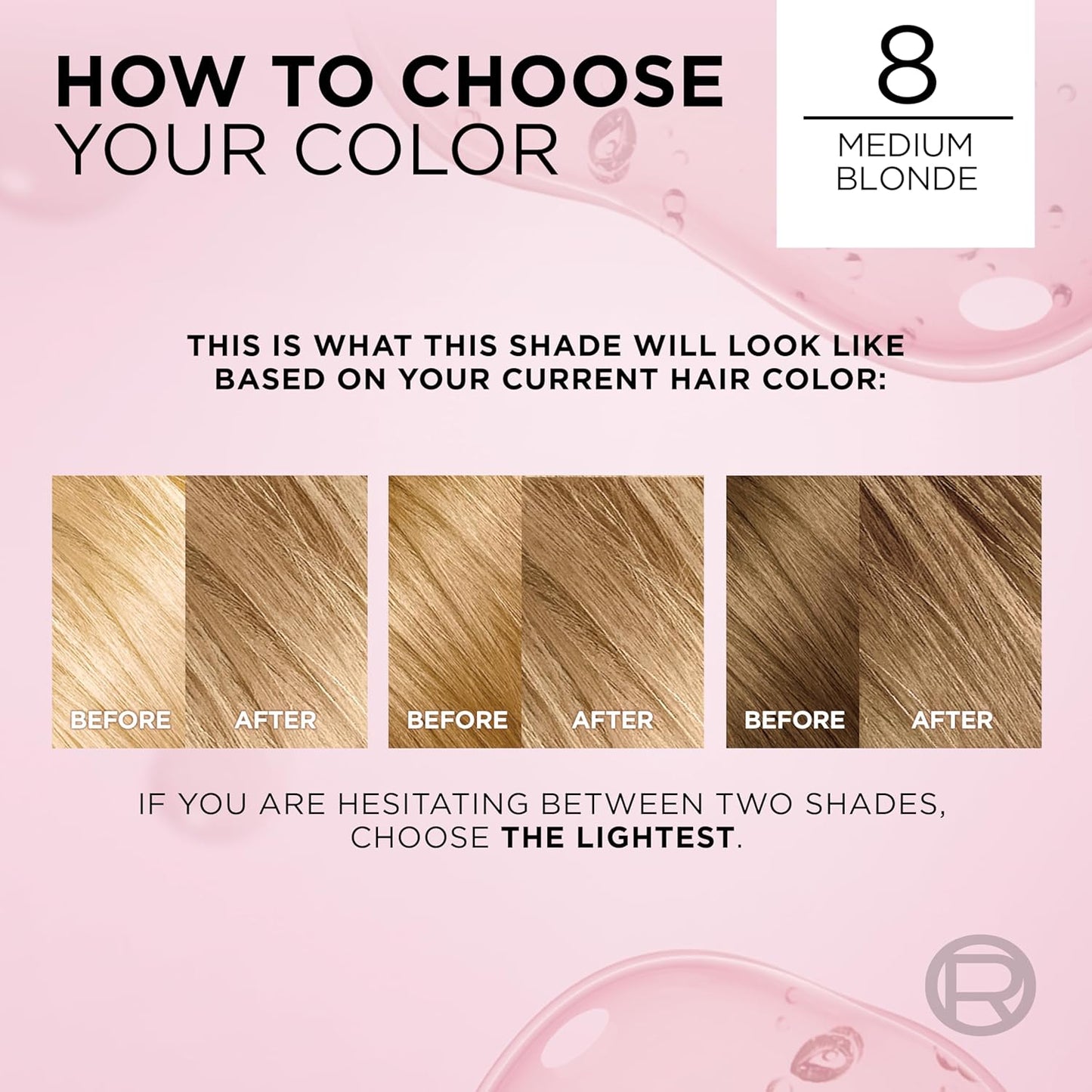 L'Oreal Paris Excellence Crème Permanent Hair Dye, Triple Care Hair Color with Hyaluronic Acid for 100% Gray Coverage, 8 Medium Blonde, 1 Kit (Packaging May Vary)