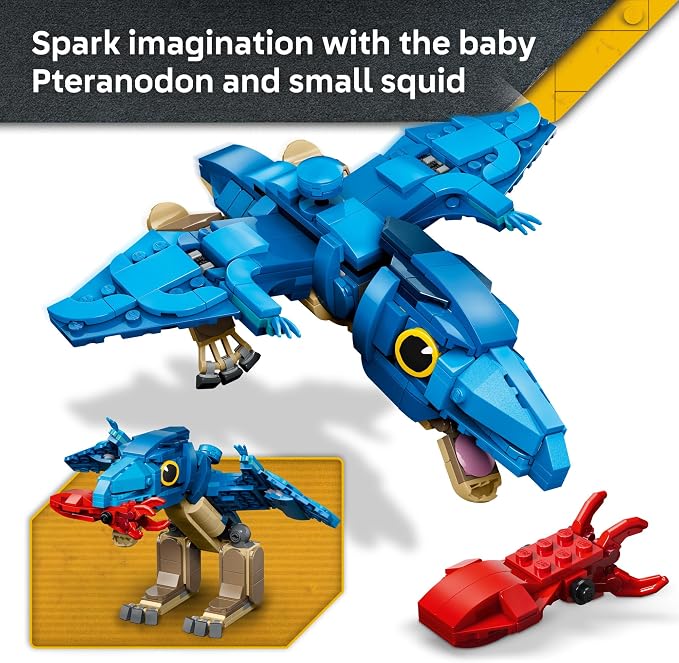LEGO Jurassic World Baby Dinosaur: Pteranodon 77977 | Building Toy for Boys & Girls, Ages 7+, Dinosaur Toy for Kids, Pretend Play, Easy Build, 373 pieces, Gift for Birthdays