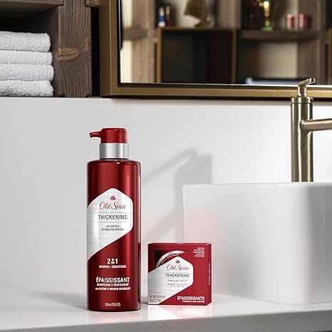 Old Spice Mens Thickening 2-in-1 Mens Shampoo and Conditioner with Biotin and Invigorating Menthol, 17.9 oz
