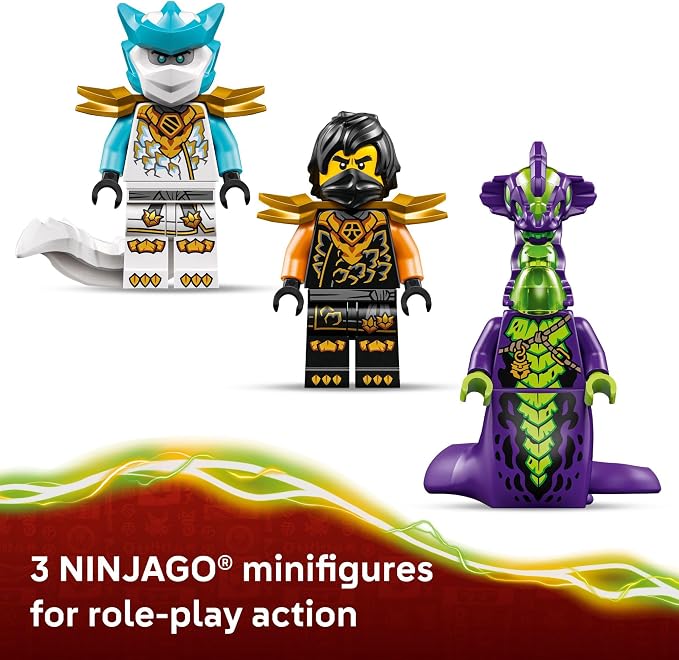 LEGO NINJAGO Cole’s Mission Mech & Dragon Zane Building Toy for Boys, Girls & Kids, Ages 7+ - Poseable Mech W/Cole, Acid Monster, & Zane Minifigures for Pretend Play - Gift Idea for Birthdays - 71854