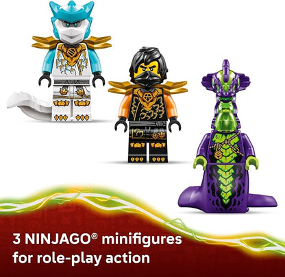 LEGO NINJAGO Cole’s Mission Mech & Dragon Zane Building Toy for Boys, Girls & Kids, Ages 7+ - Poseable Mech W/Cole, Acid Monster, & Zane Minifigures for Pretend Play - Gift Idea for Birthdays - 71854