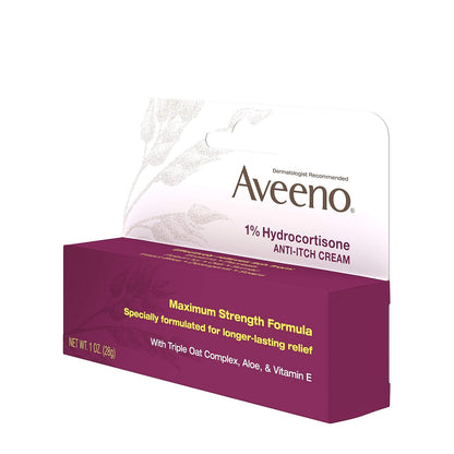 Aveeno Maximum Strength 1% Hydrocortisone Anti-Itch Cream, 1 oz