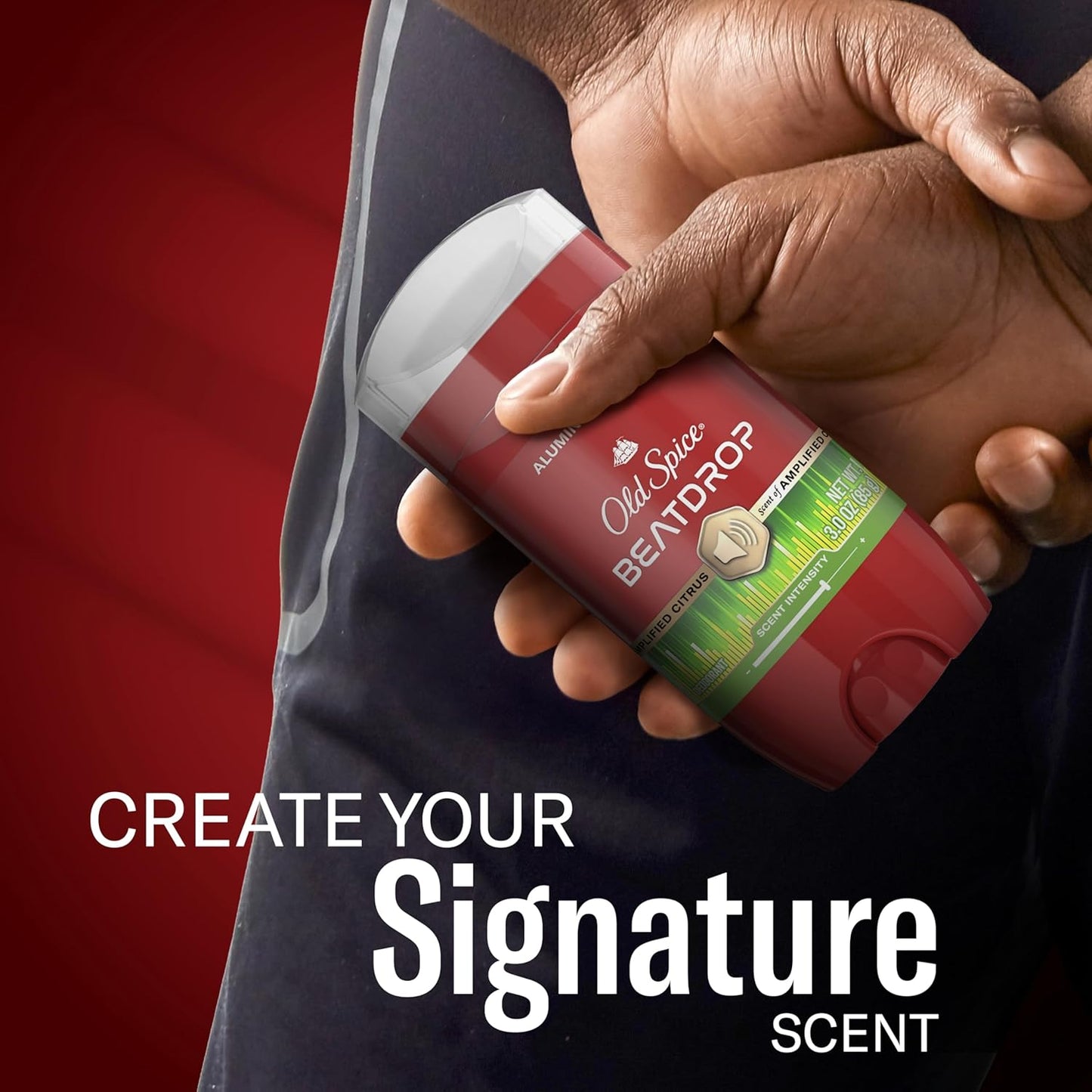 Old Spice Aluminum Free Deodorant for Men, 24/7 Odor Protection, 24/7 Signature Scent & Lasting Freshness, Goes on Clean, Beatdrop with Green Bergamot, Fir Needle, & Amber Wood Scent, 3.0 oz