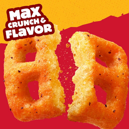 Cheez-It Crunch Cheesy Baked Snacks, Lunch Snacks, Kick'n Nacho Cheese (6 Bags)